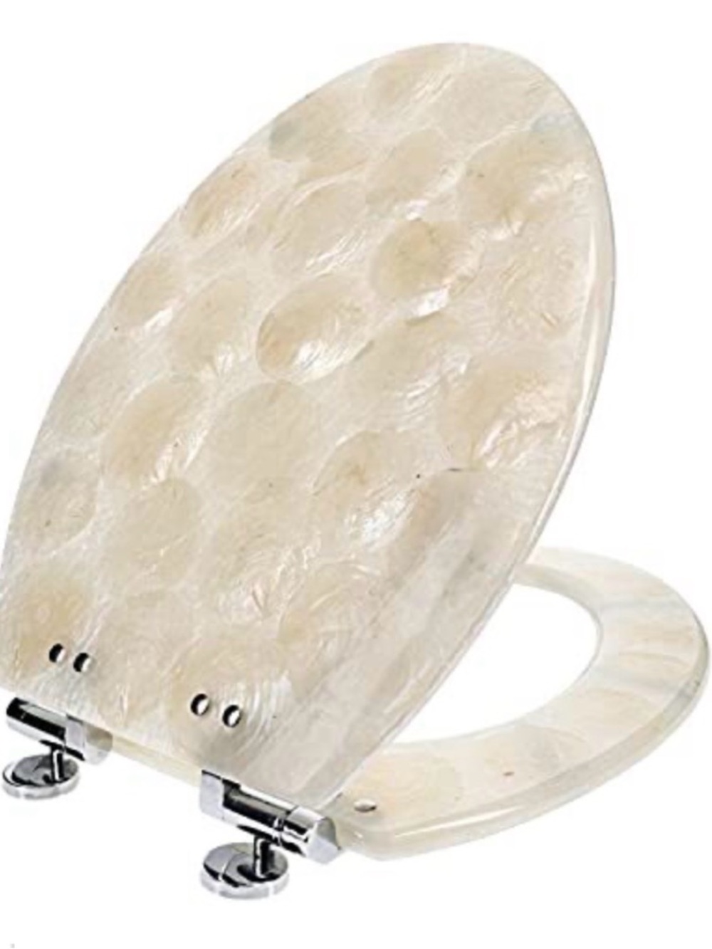 Ginsey Lux Resin Soft-Close Oyster Shell Toilet Seat